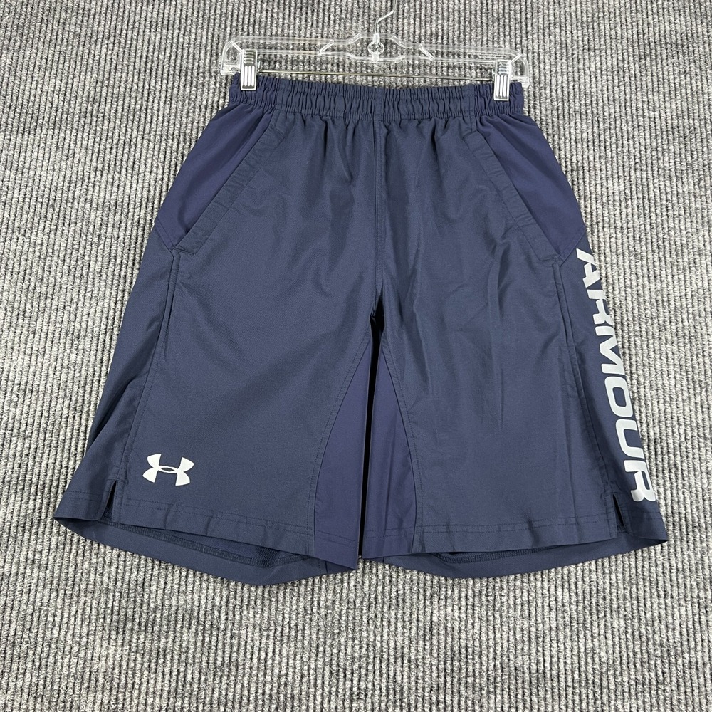 Under Armour Shorts Mens Small Blue Loose Fit Training Workout Gym Activewear